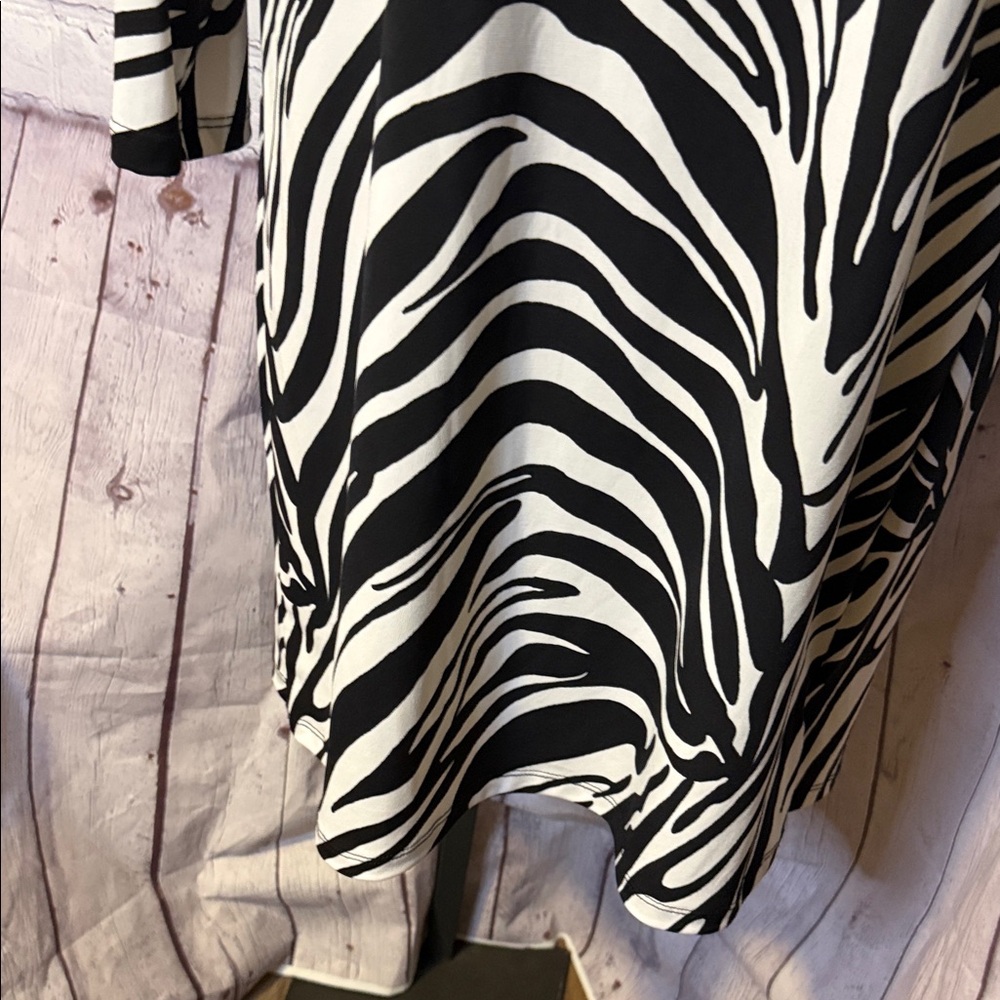 MICHAEL Michael Kors Black and White Zebra Print Mini Dress - Picture 7 of 14